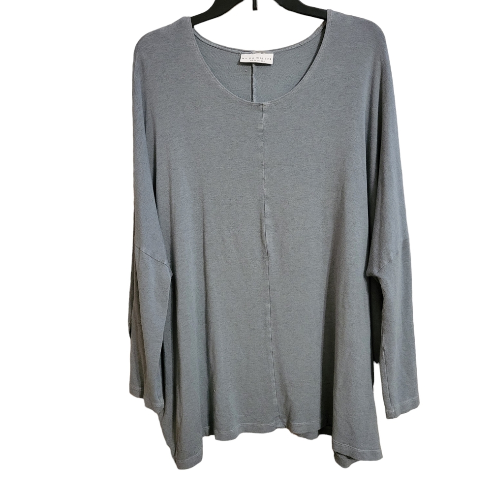 Bryn Walker Oversized Blue Dolman Sleeve Tunic Top